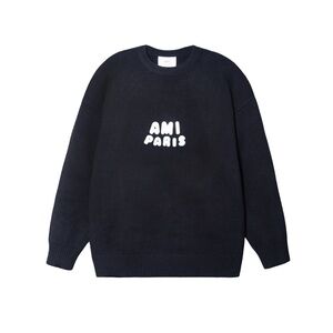 Ami Black Crewneck Sweater